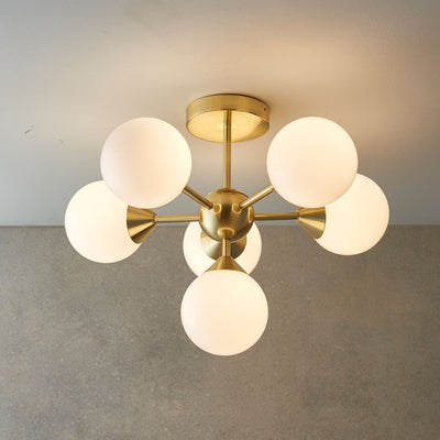 Bodhi Lighting EaStreet 6 Ceiling Light Brushed Gold House of Isabella UK