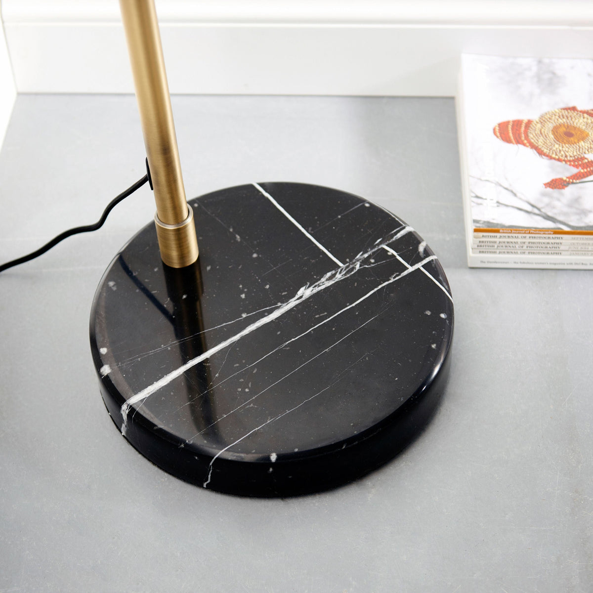 Eccles Floor Lamp Black Marble.