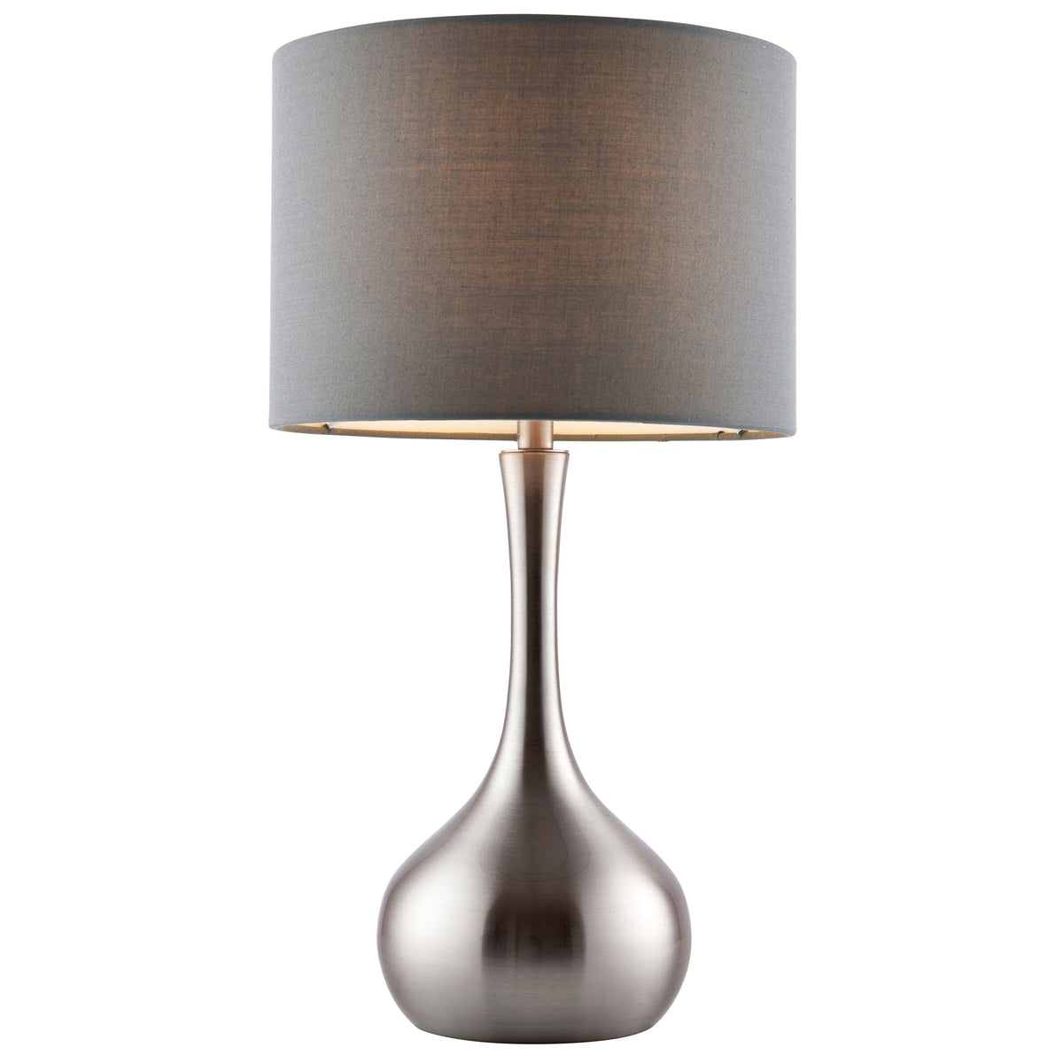 Esher Table Lamp Nickel & Dark Grey.
