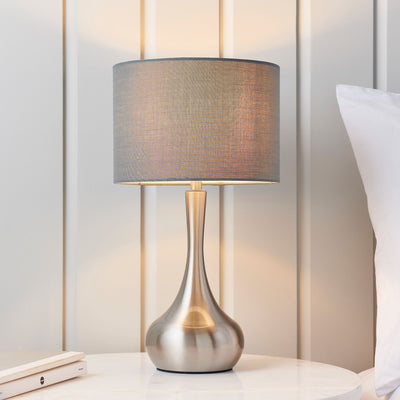 Bodhi Lighting Esher Table Lamp Nickel & Dark Grey House of Isabella UK