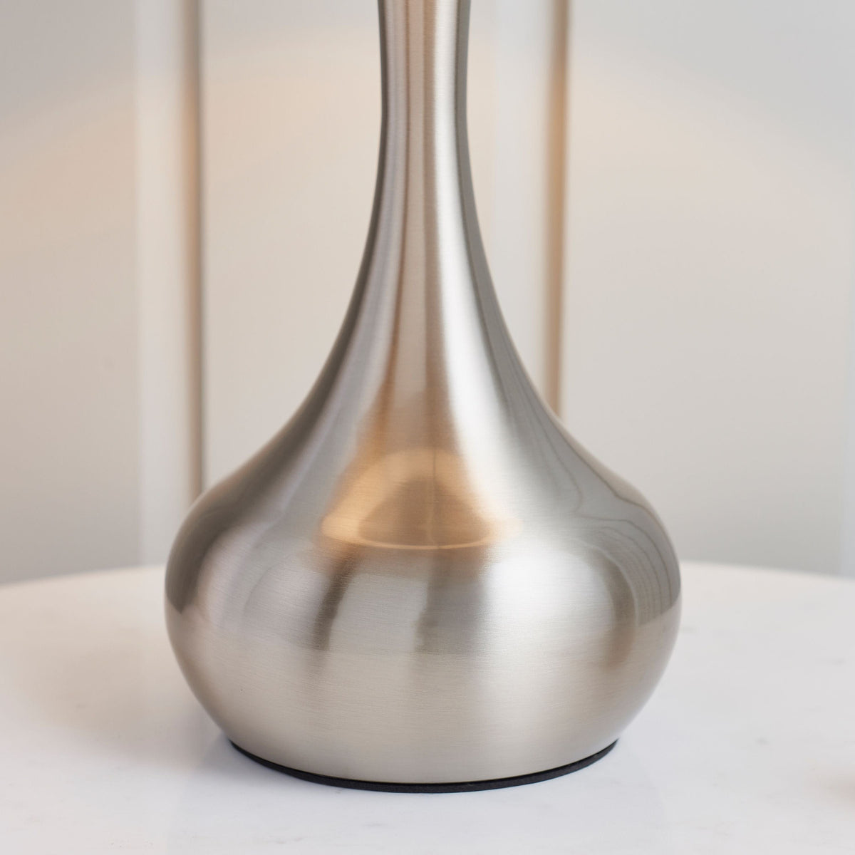 Esher Table Lamp Nickel & Dark Grey.