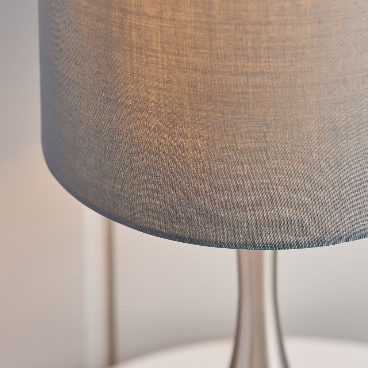Esher Table Lamp Nickel & Dark Grey.