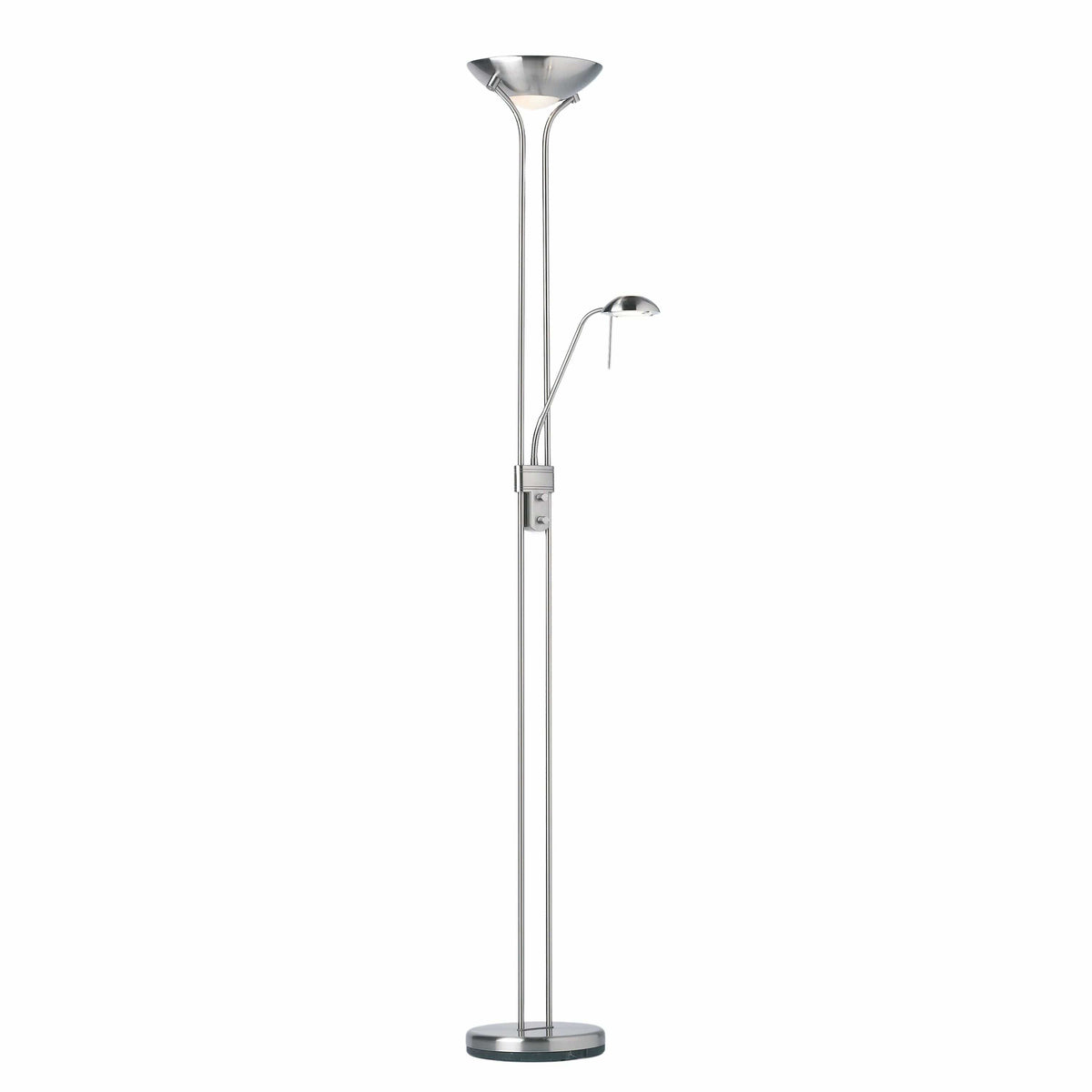 Frieze Floor Lamp Satin Chrome.
