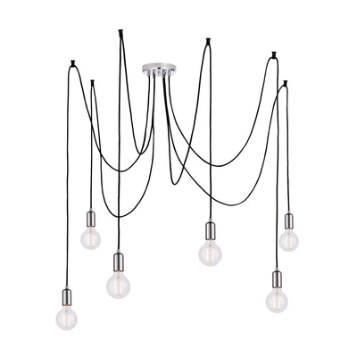 Bodhi Lighting Gwennap 6 Cluster Pendant Light Chrome House of Isabella UK