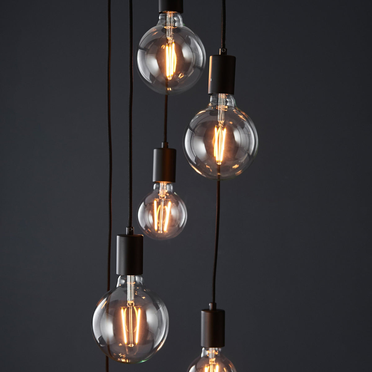 Gwennap 6 Pendant Light Matt Black.