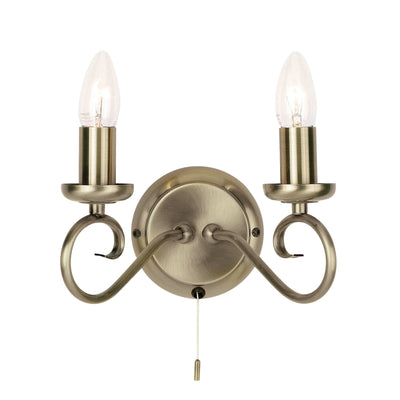 Bodhi Lighting Hatherleigh 2 Wall Light Antique Brass House of Isabella UK