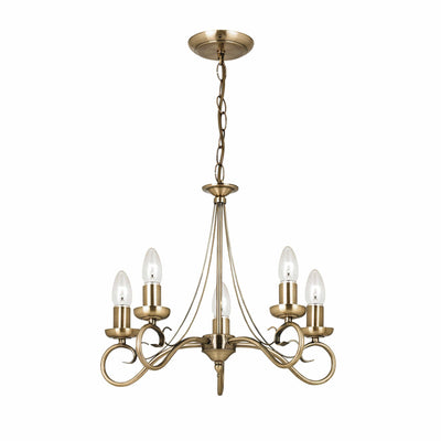 Bodhi Lighting Hatherleigh 5 Pendant Light Antique Brass House of Isabella UK