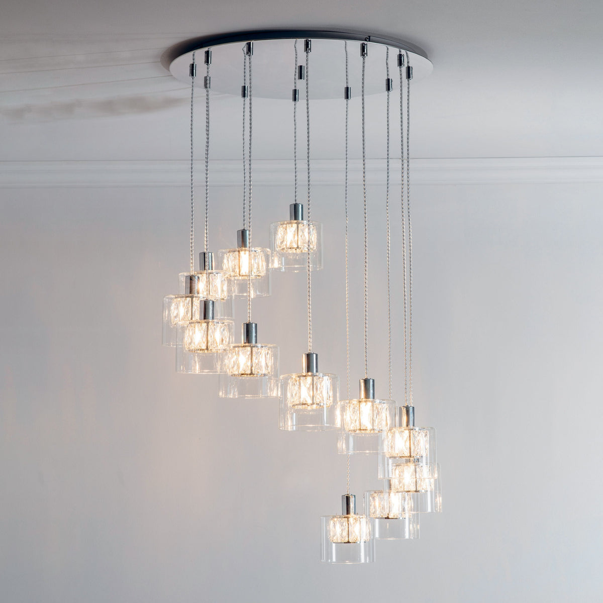 Helland 12 drop pendant light.