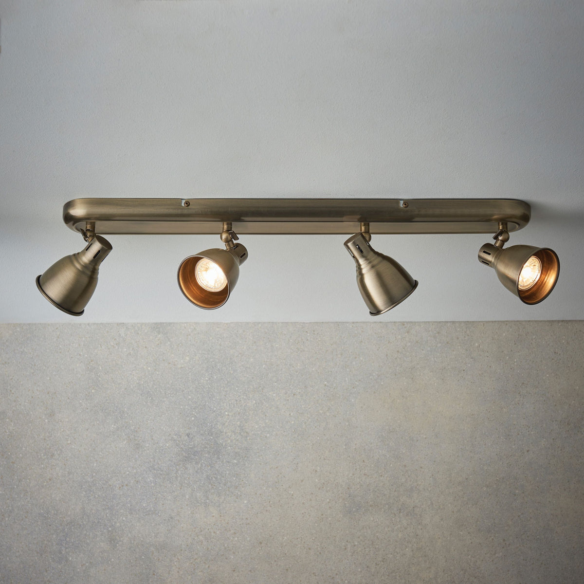 Highbridge 4 Ceiling Light Antique Brass.