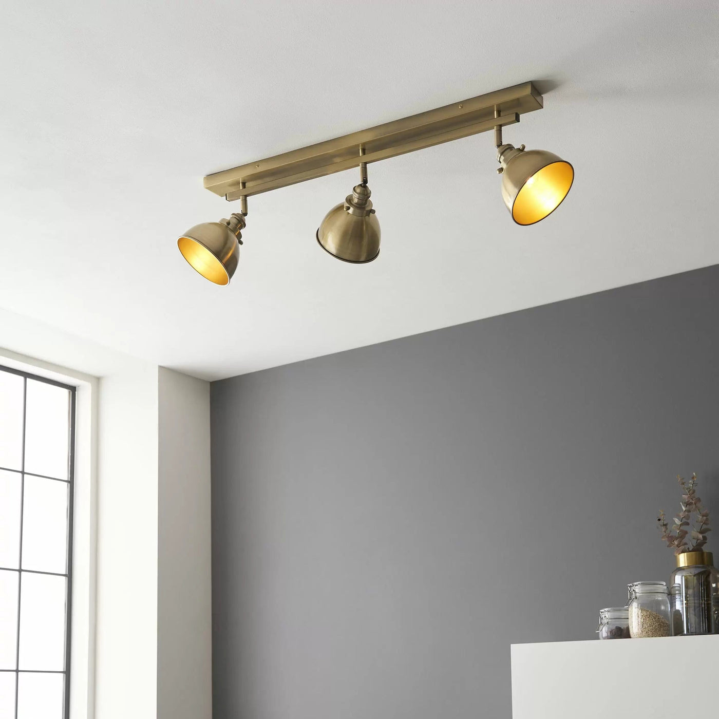 Bodhi Lighting Hoggeston 3 Ceiling Light Brass House of Isabella UK