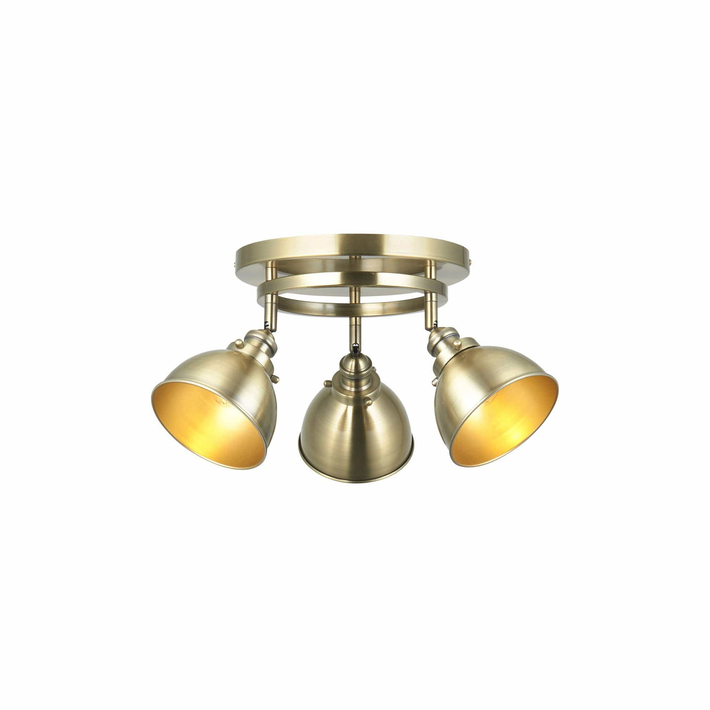 Bodhi Lighting Hoggeston 3 Round Ceiling Light Brass House of Isabella UK