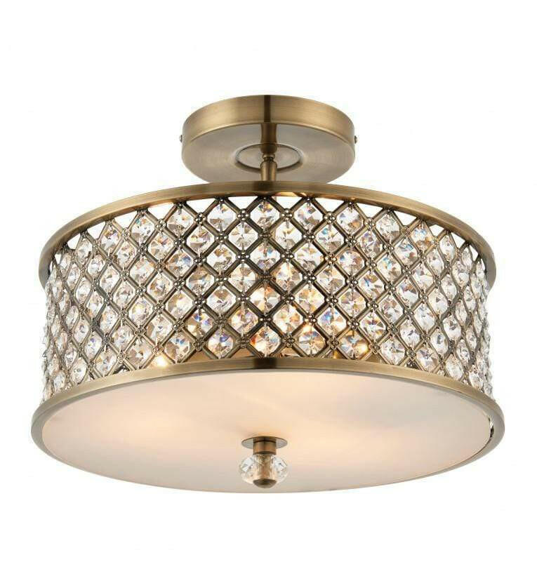 Cinderford Ceiling Lamp Antique Brass.