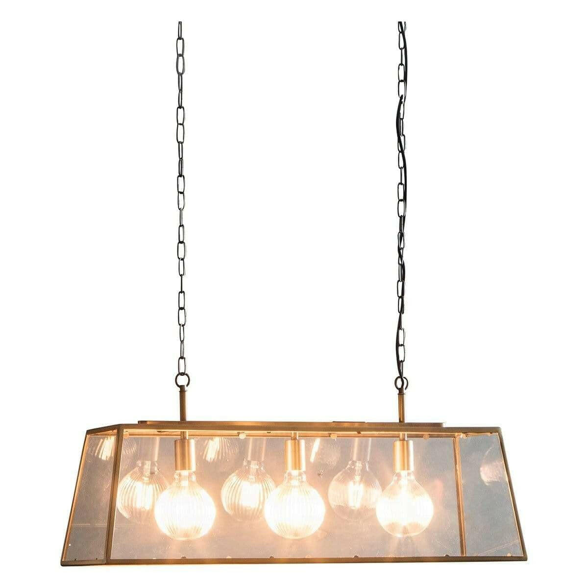 Clanville 3 Pendant Light Antique Brass.