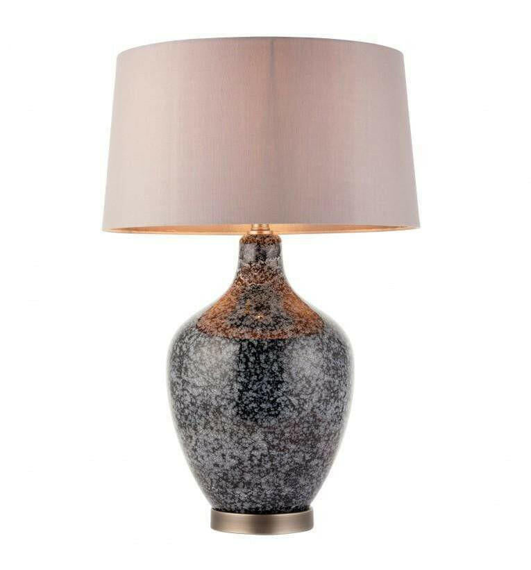 Claydon Table Lamp Grey Black.