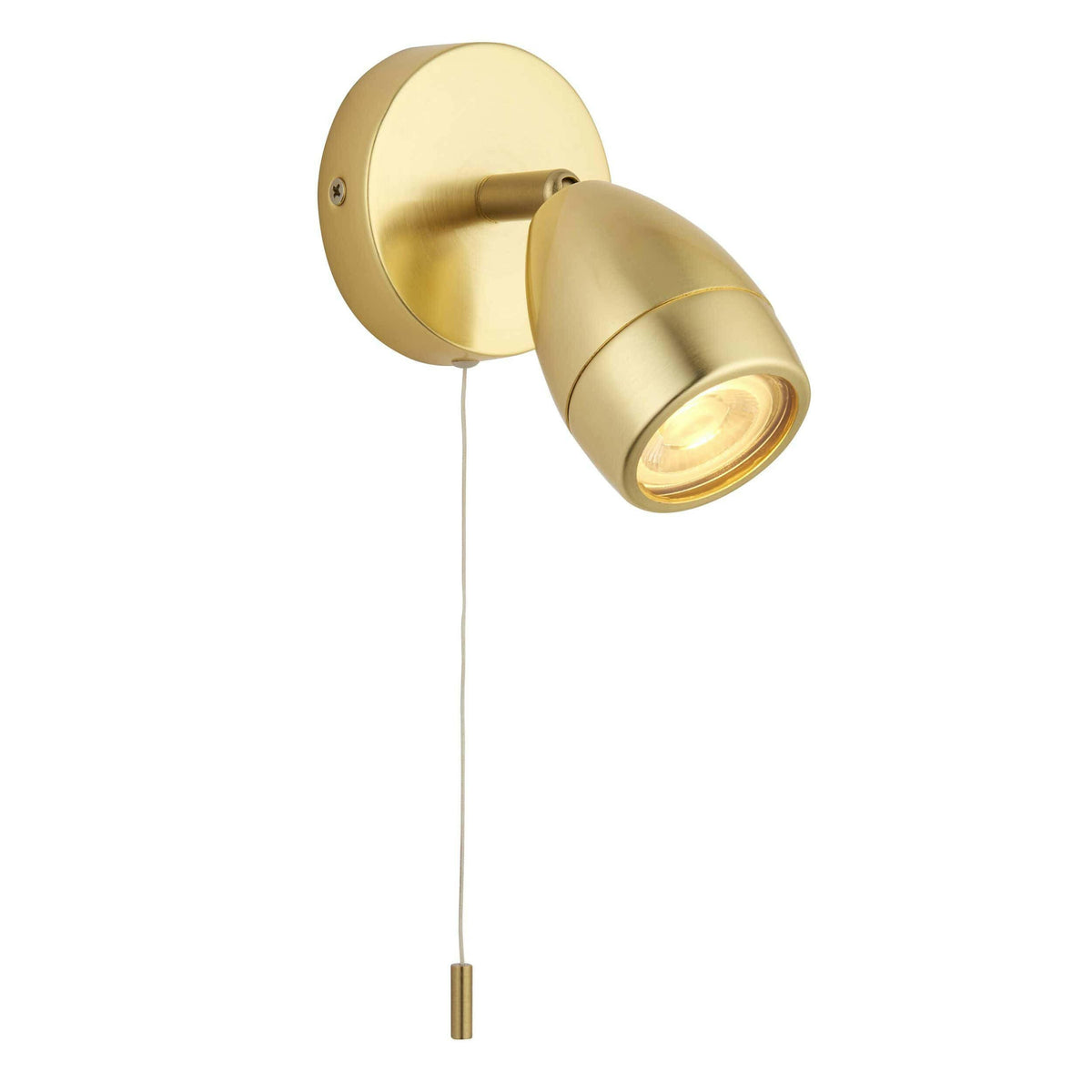Fareham Bathroom Ceiling Light - Single Brass.