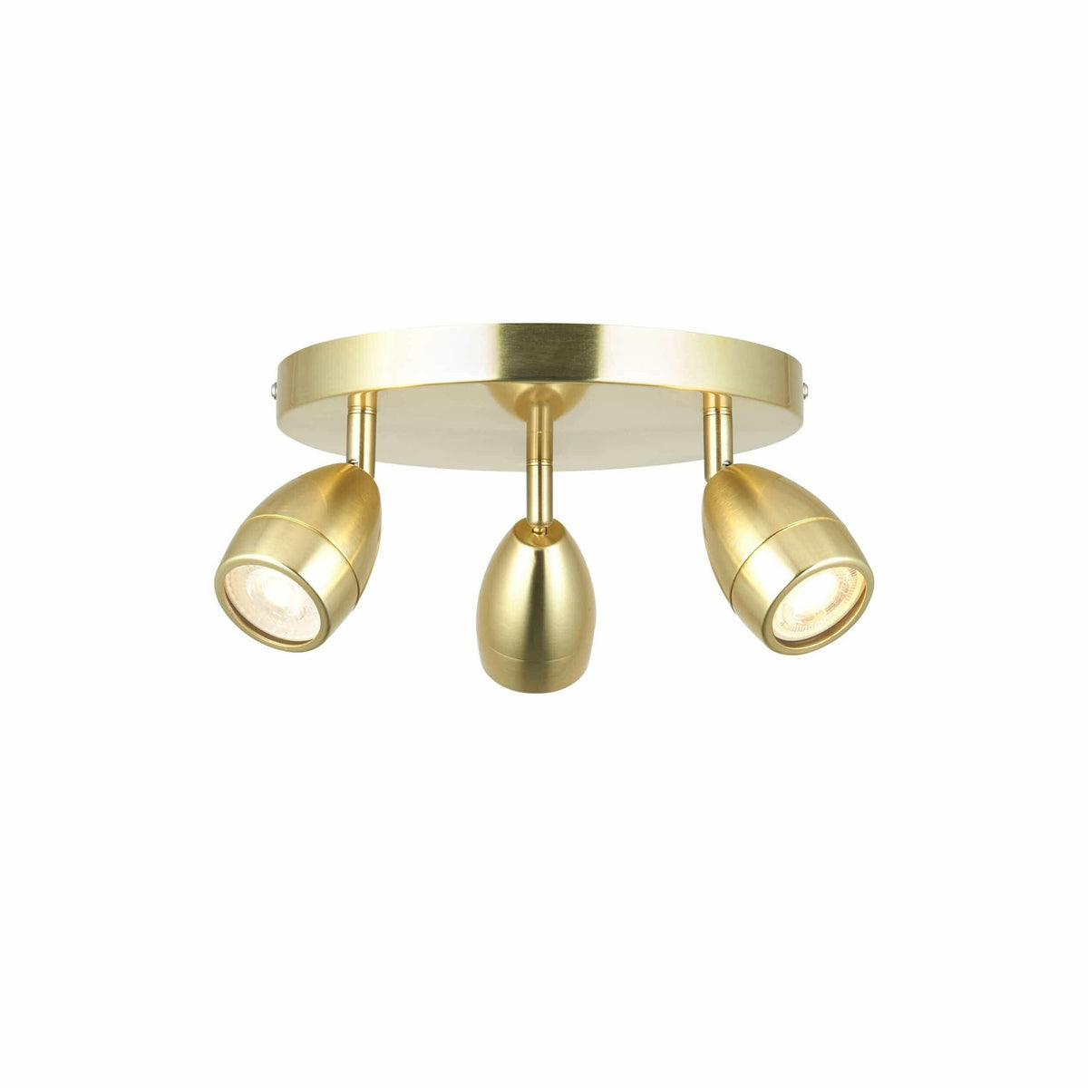 Fareham Bathroom Ceiling Light - Single Brass.