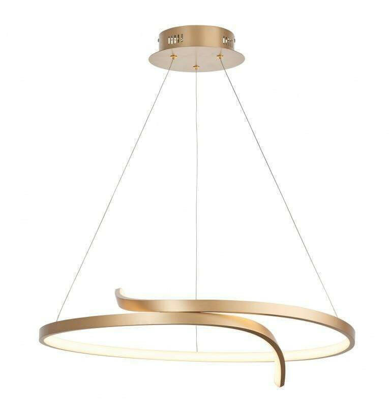 Ferndown Pendant Light Brushed Gold.
