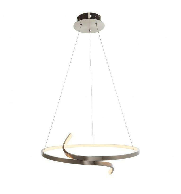 Ferndown Pendant Light Satin Nickel.