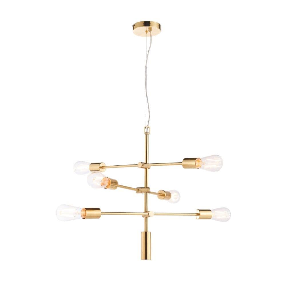 Bodhi Lighting Rubens 6 Pendant Light Brushed Gold House of Isabella UK