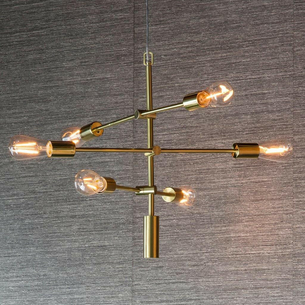 Gam 6 Pendant Light Brushed Gold.