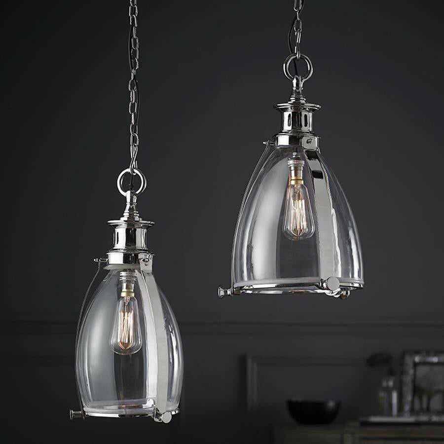 Gunnislake Pendant Light Polished Nickel Small.