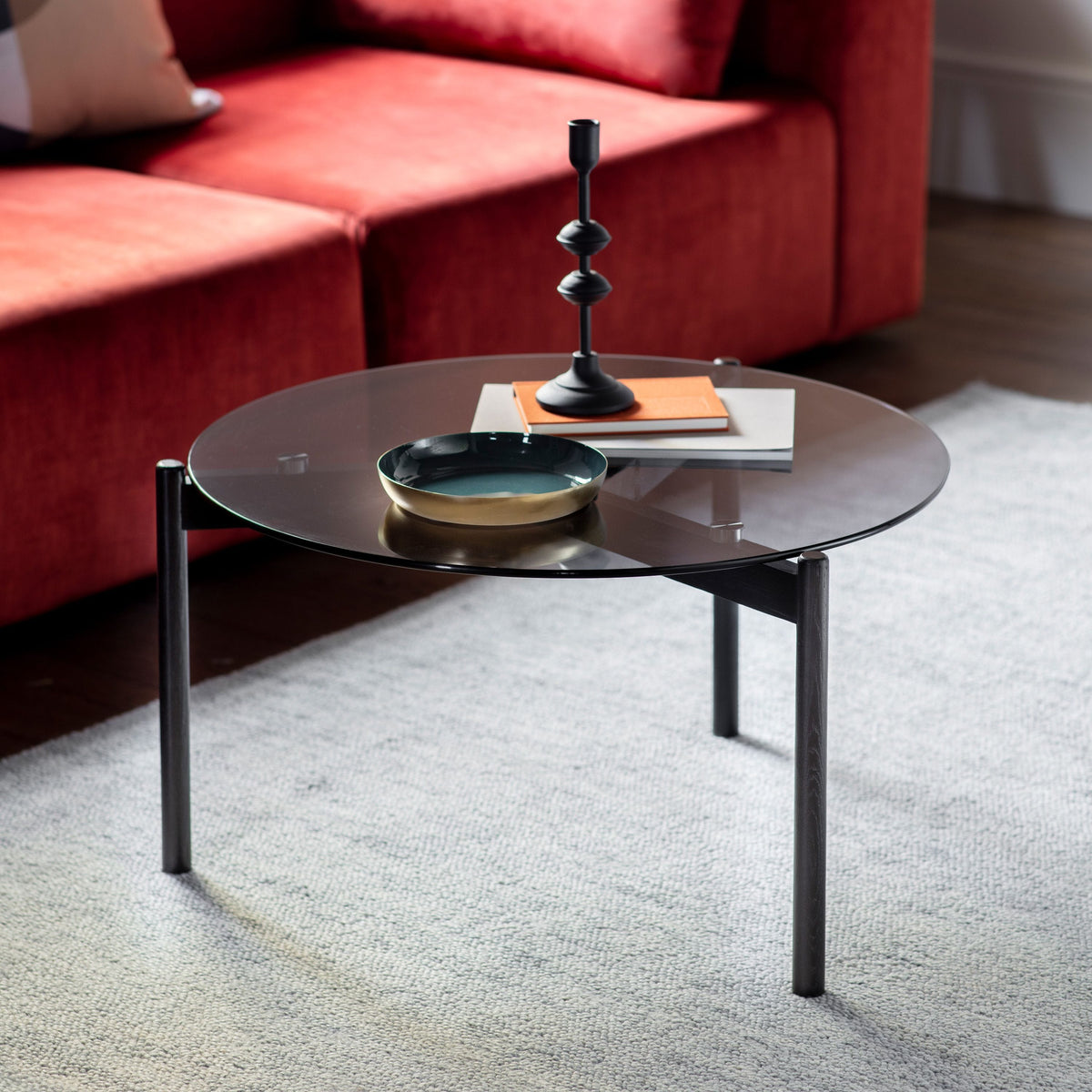 Drift Coffee Table Black 700x700x400mm.
