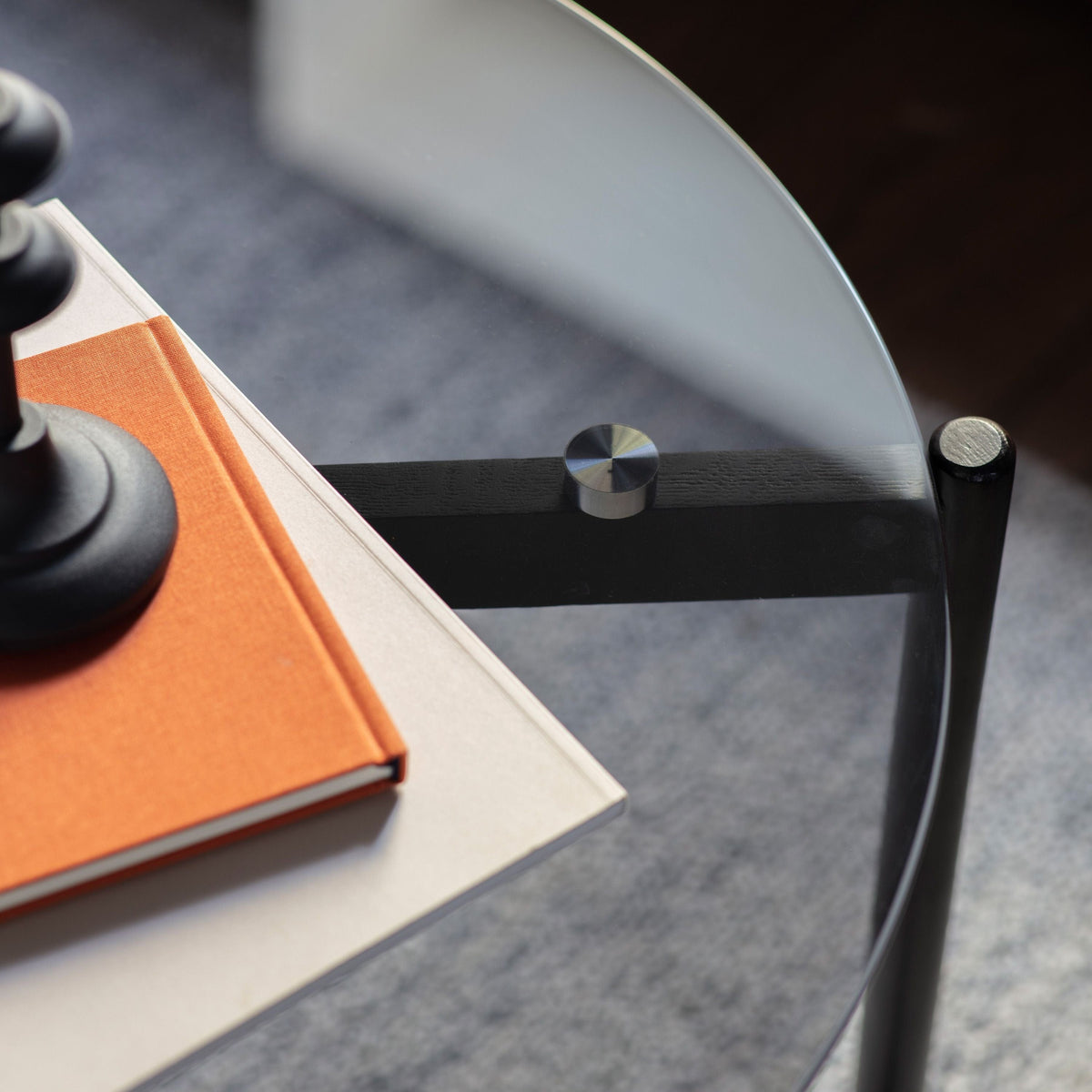 Drift Coffee Table Black 700x700x400mm.