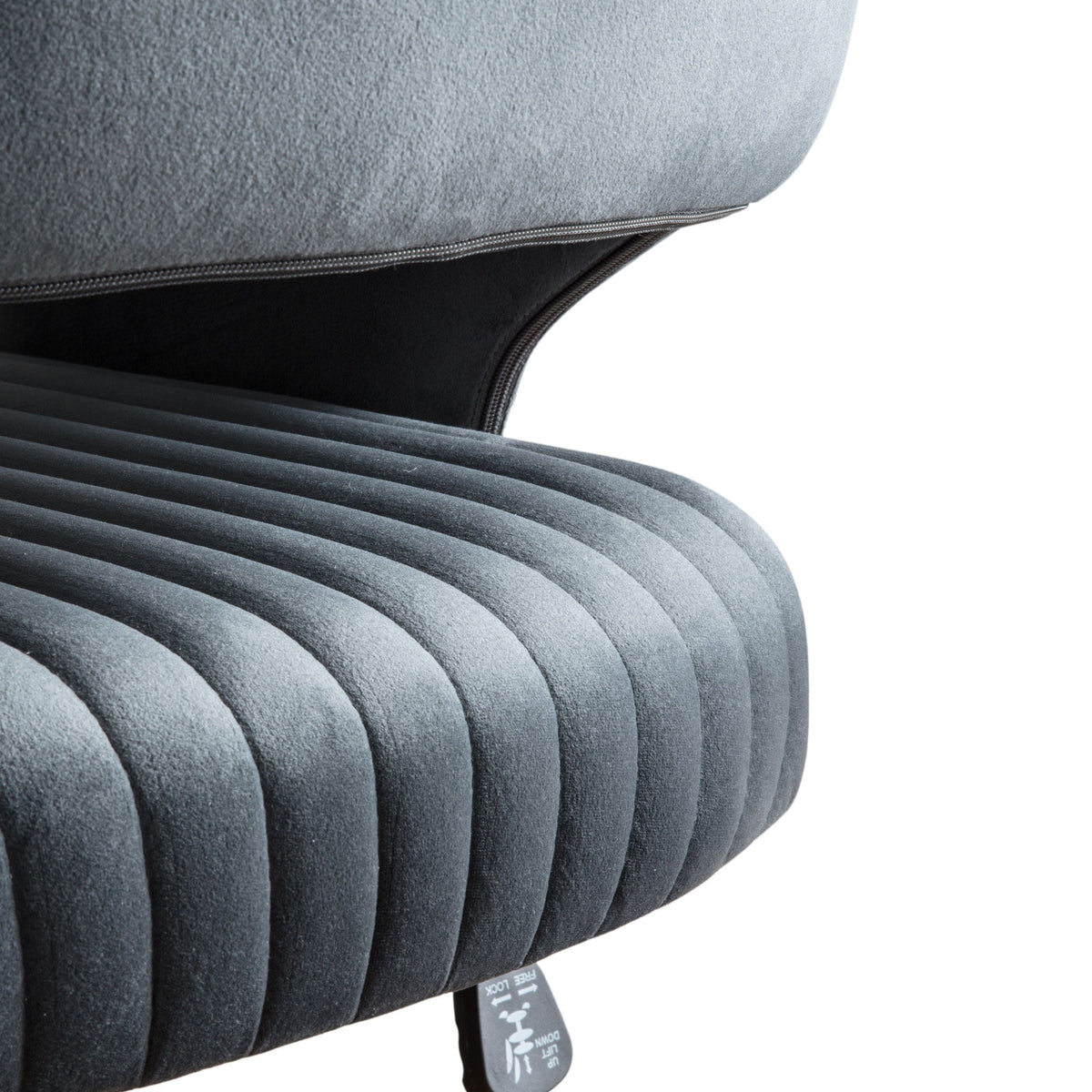 Dunball Swivel Chair Charcoal Velvet.