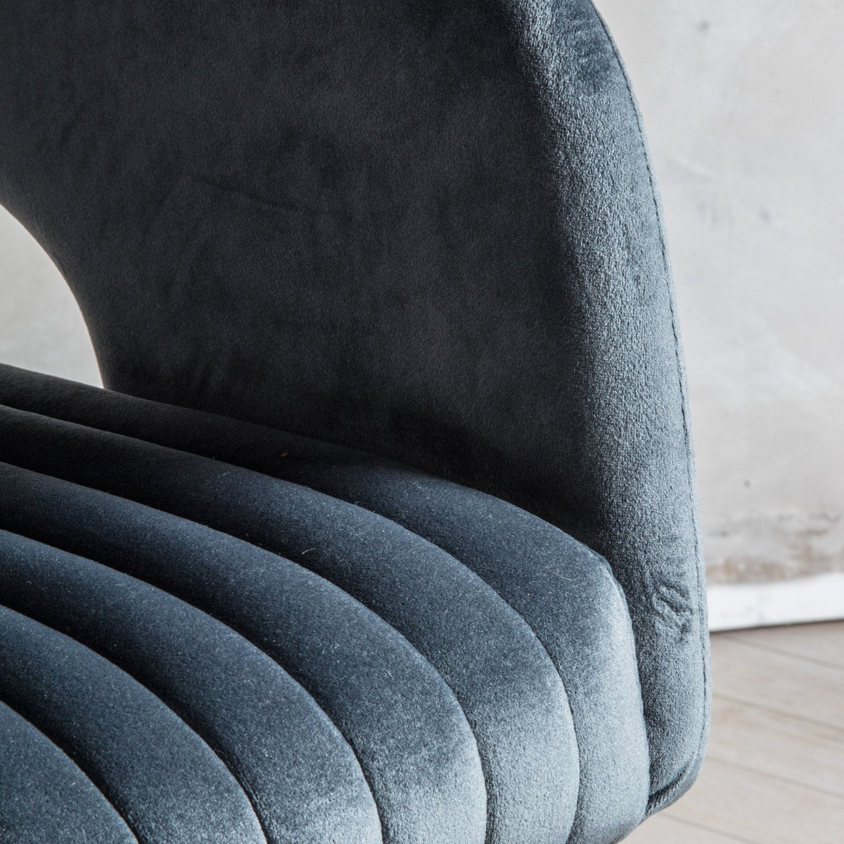 Dunball Swivel Chair Charcoal Velvet.