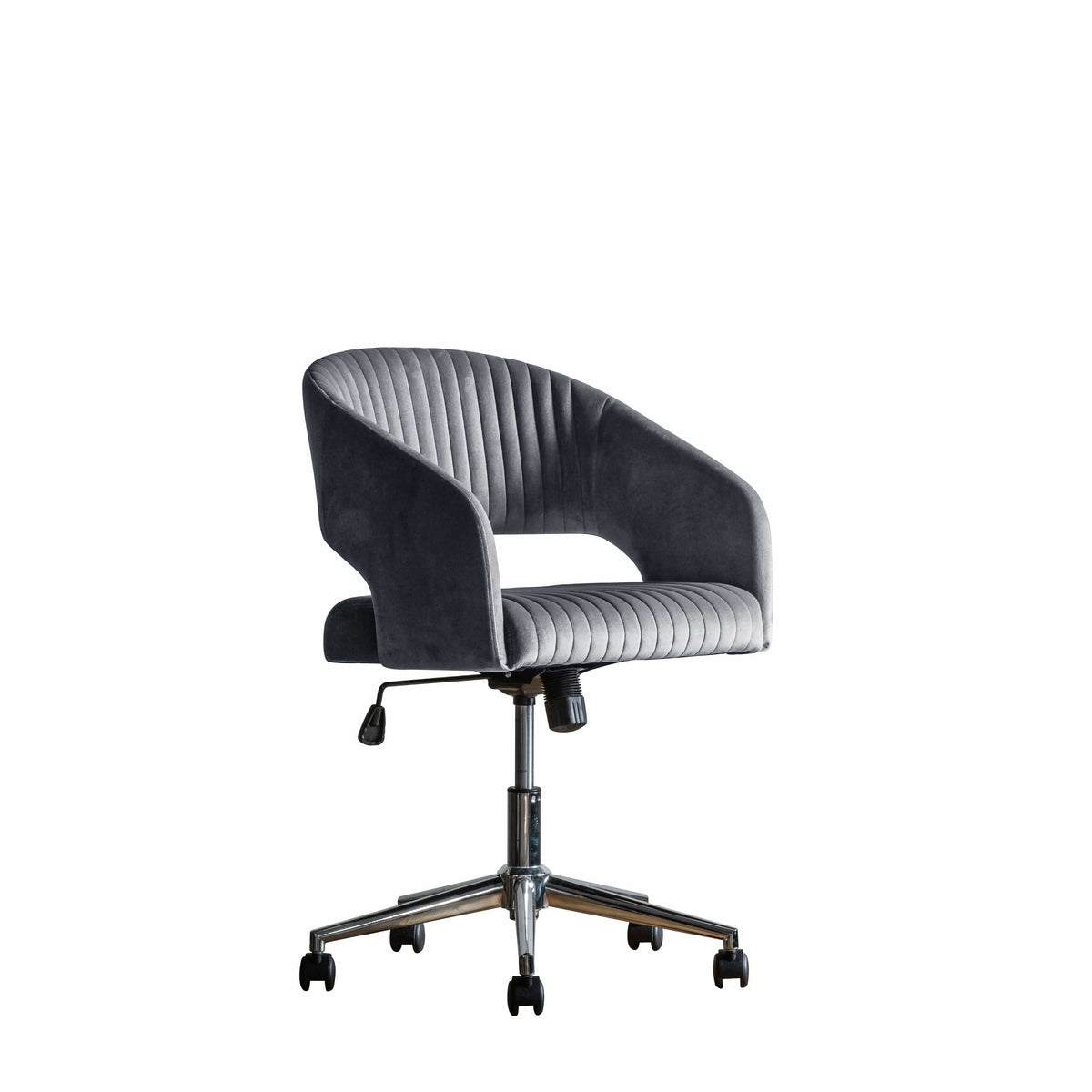 Dunball Swivel Chair Charcoal Velvet.