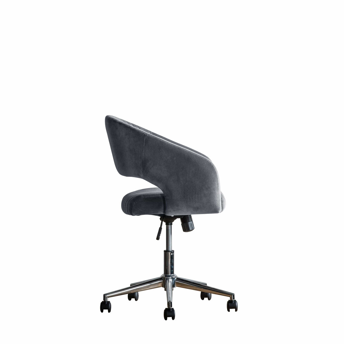 Dunball Swivel Chair Charcoal Velvet.