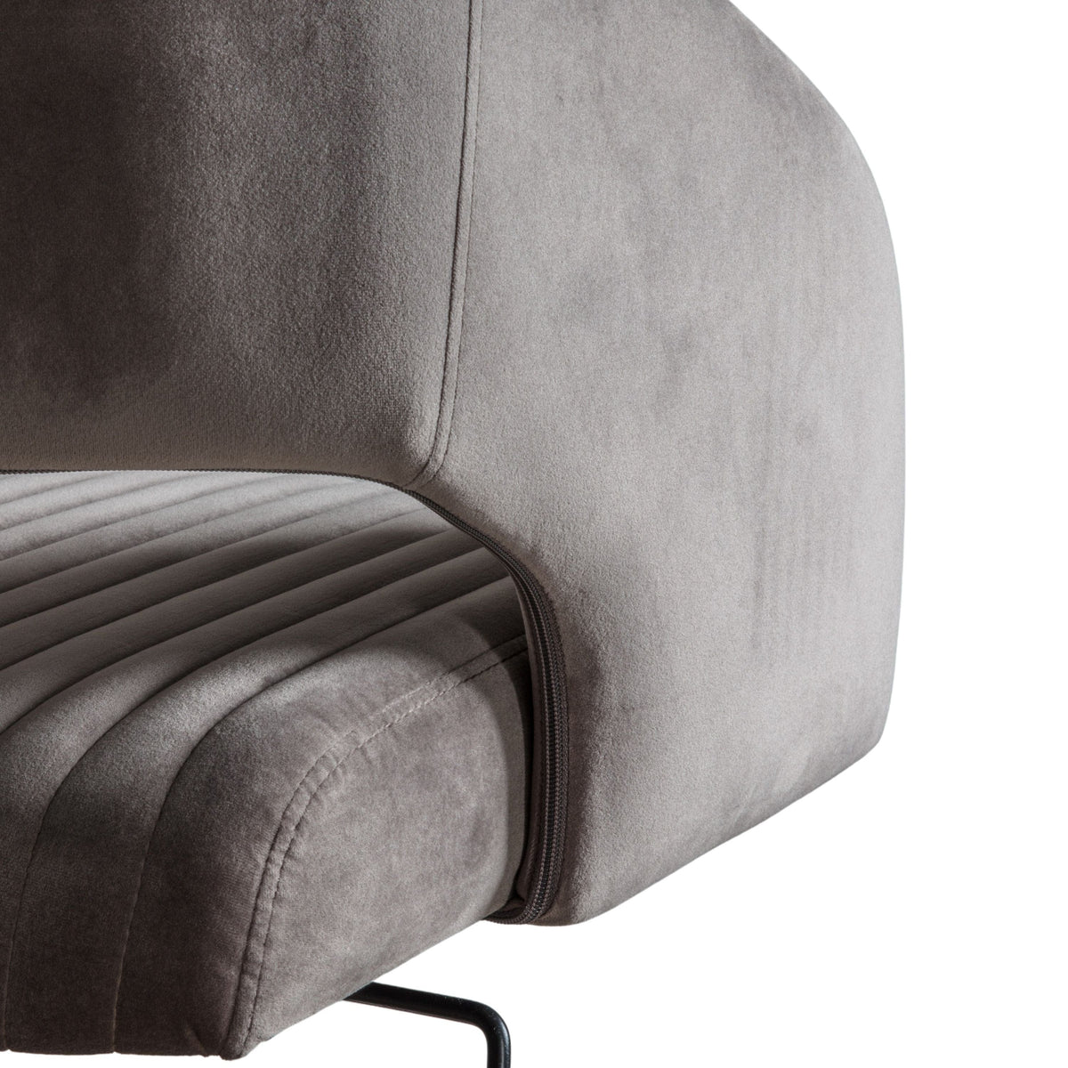 Dunball Swivel Chair Grey Velvet.