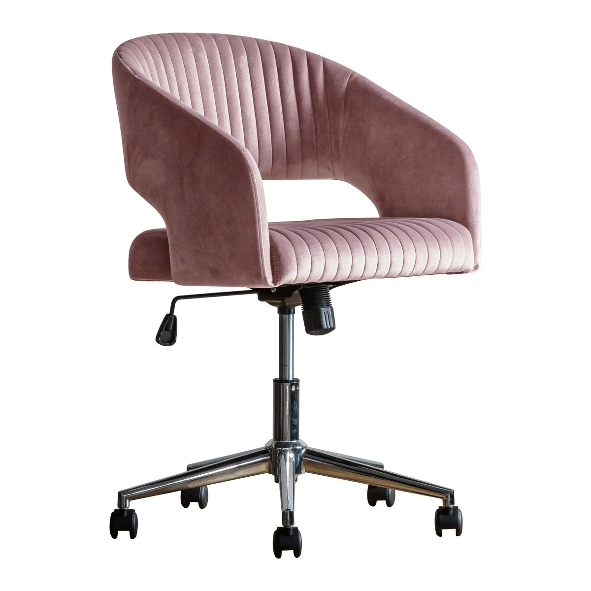 Dunball Swivel Chair Pink Velvet.