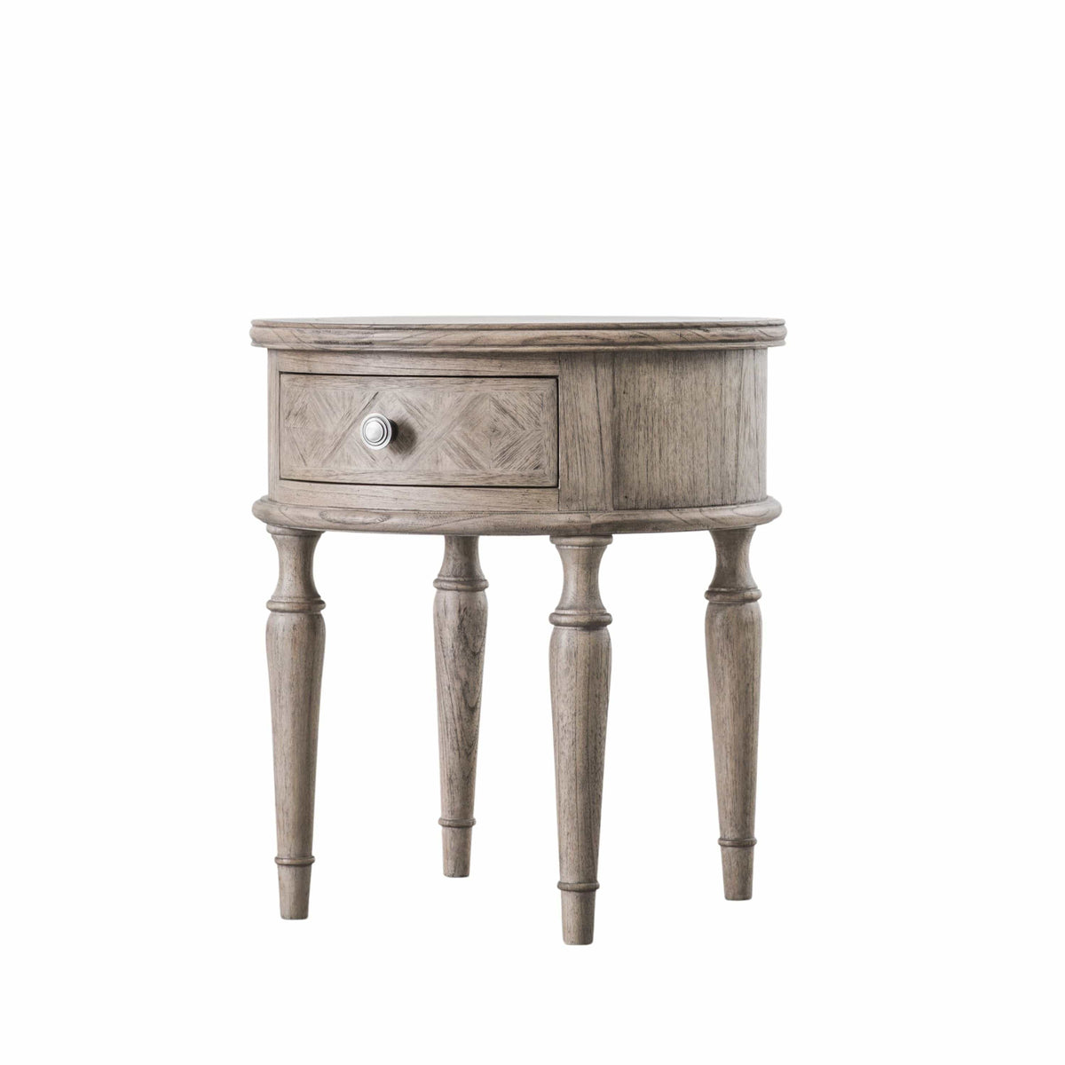 Dunbar Round 1 Drawer Side Table.