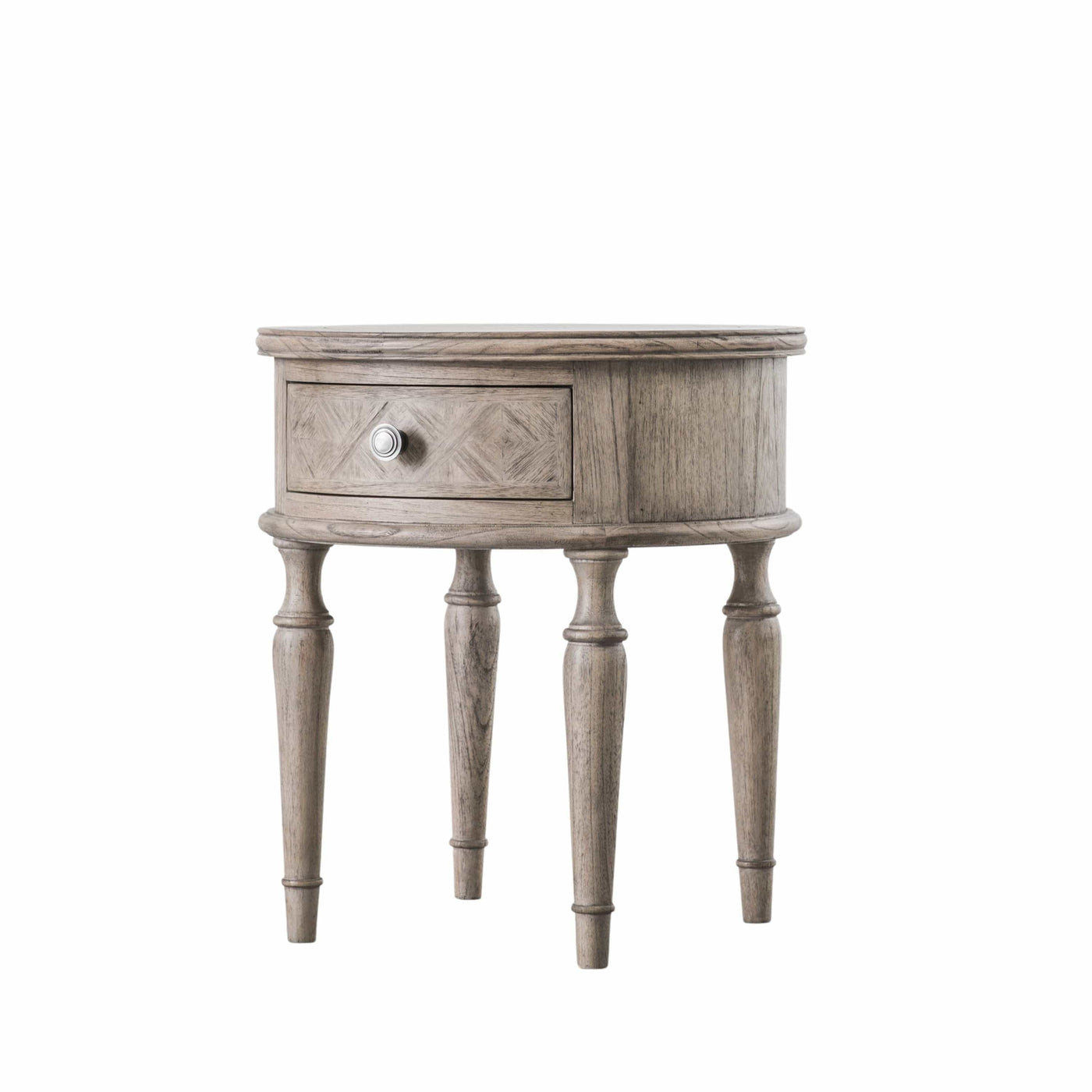 Bodhi Living Dunbar Round 1 Drawer Side Table House of Isabella UK