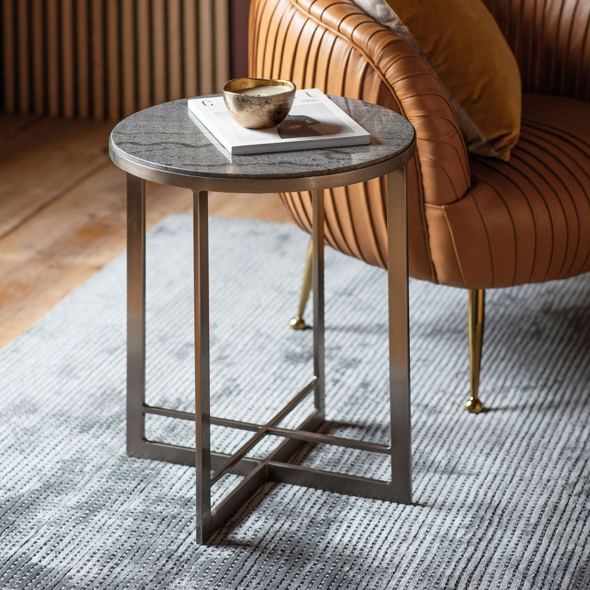 Dunslea Side Table Silver.