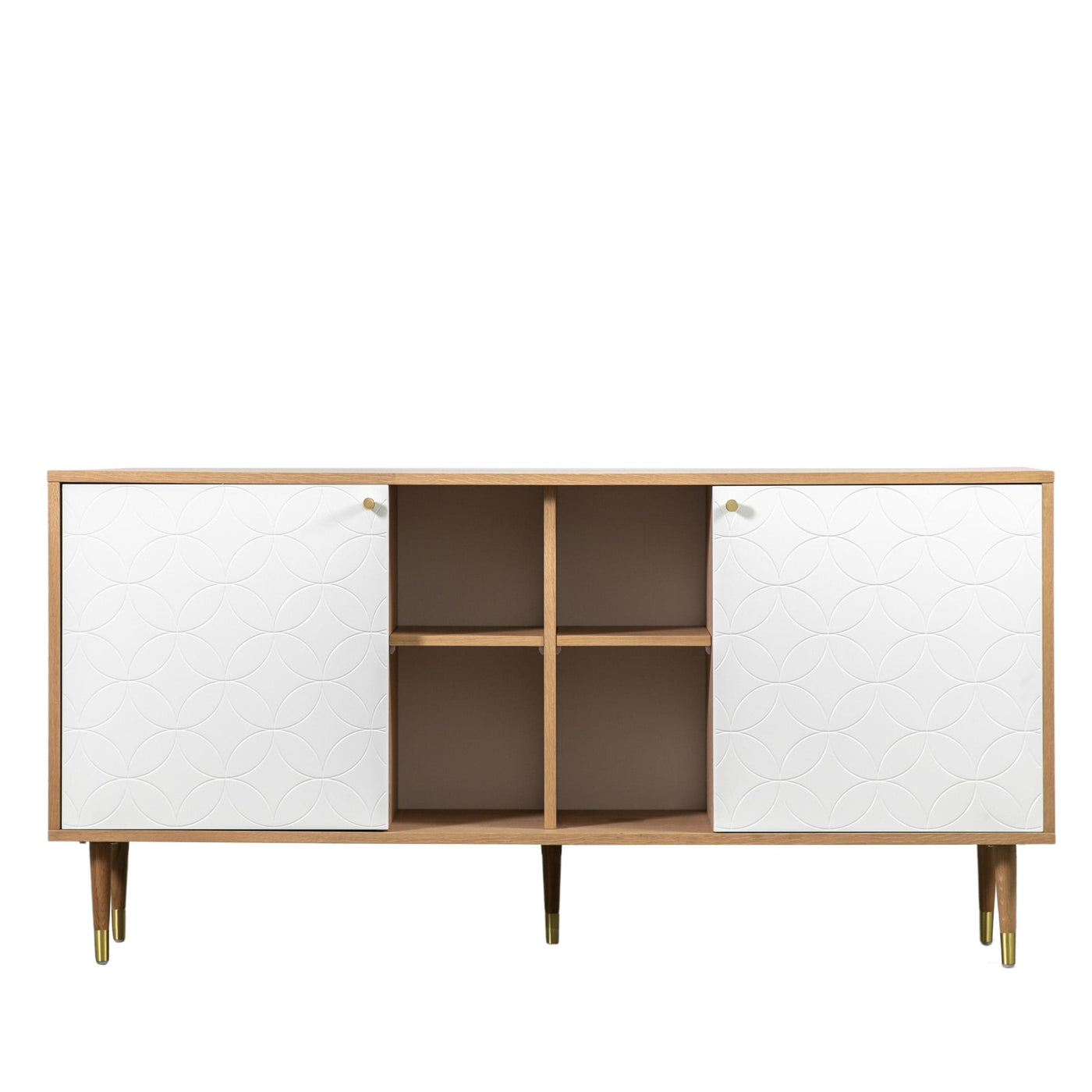 Bodhi Living Durleigh Sideboard Oak White 1600x400x790mm House of Isabella UK