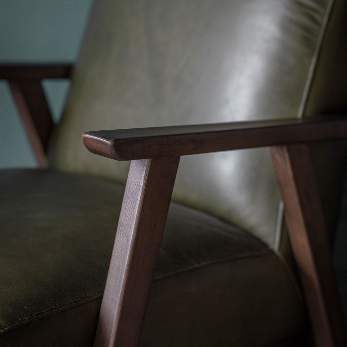 Dysart Armchair Heritage Green Leather.