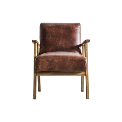 Bodhi Living Dysart Armchair Vintage Brown Leather House of Isabella UK