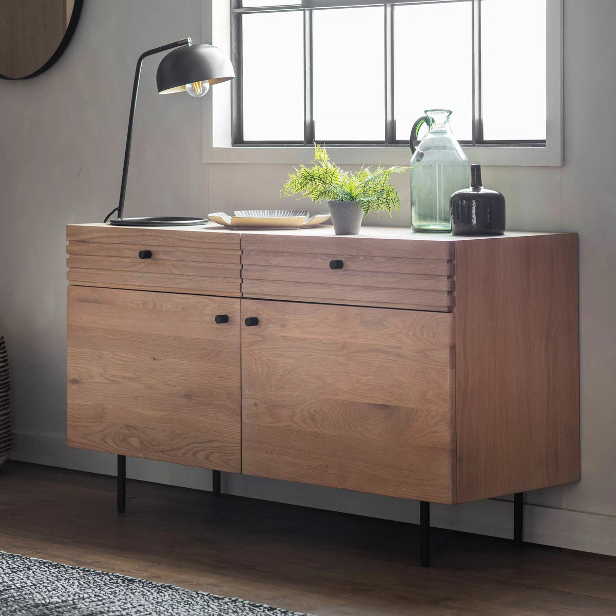 Ealing 2 Drawer 2 Door Sideboard.
