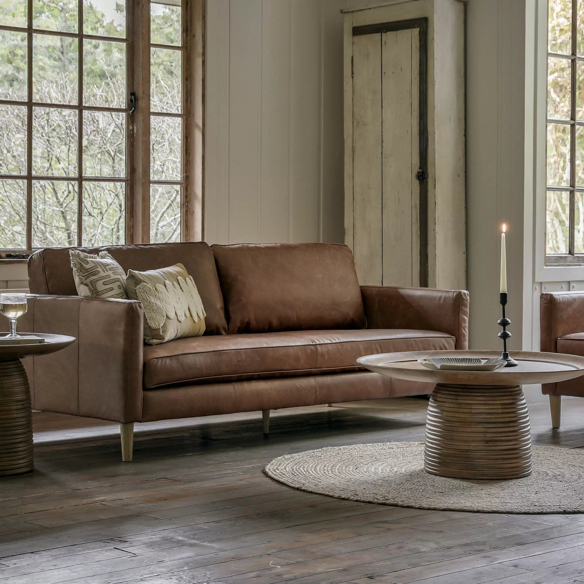 Eastover 2 Seater Sofa Vintage Brown Leather.