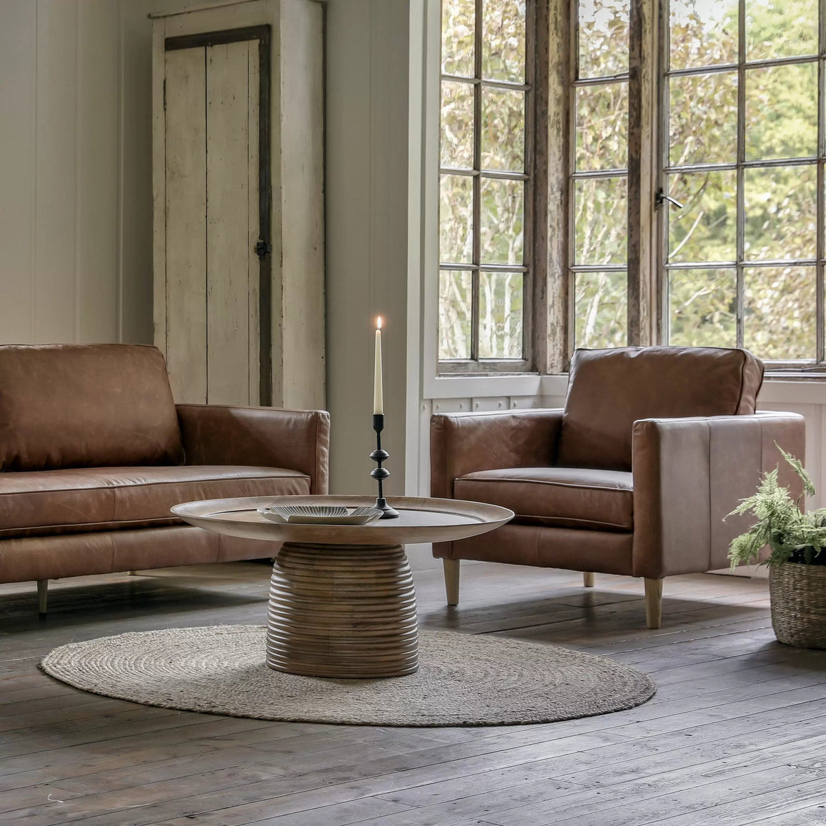 Eastover Armchair Vintage Brown Leather.