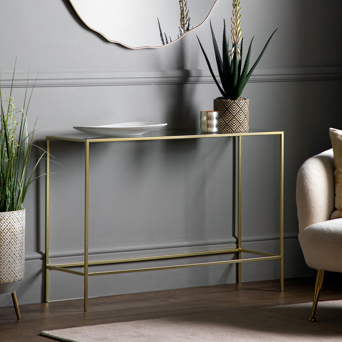 Furze Console Table Champagne.