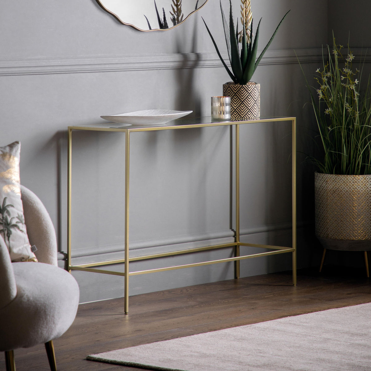 Furze Console Table Champagne.