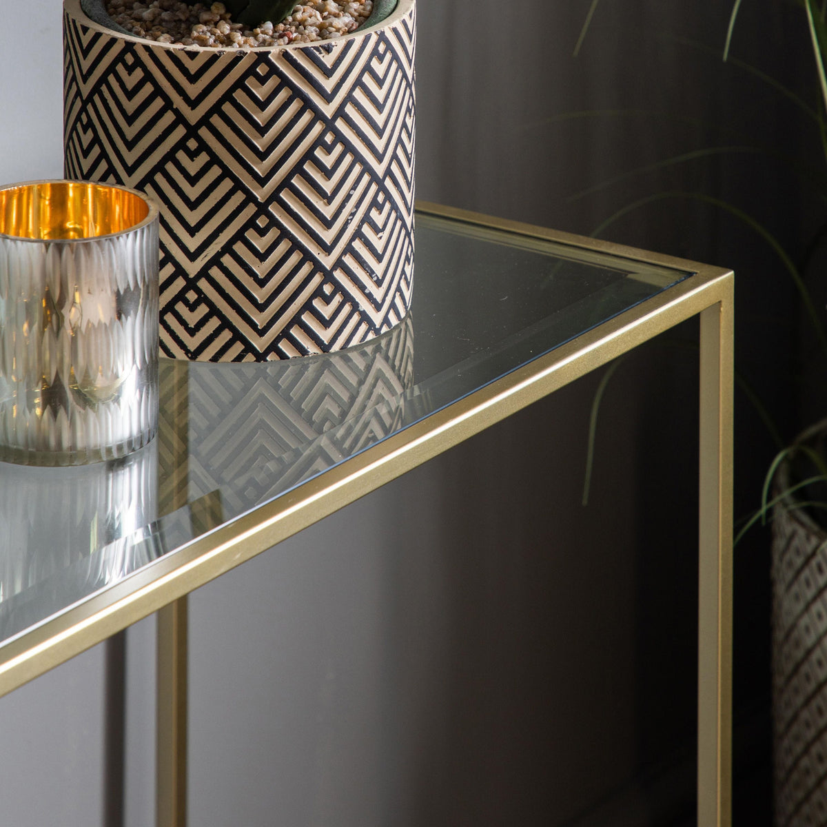 Furze Console Table Champagne.