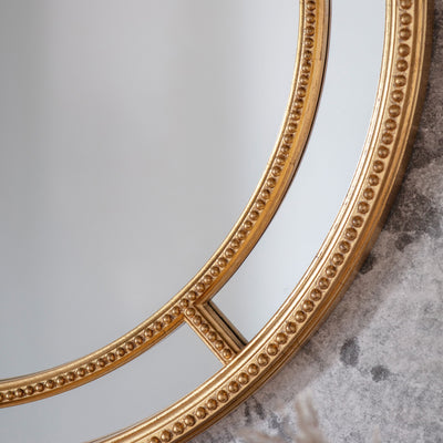 Bodhi Living Grangemouth Round Mirror Gold House of Isabella UK