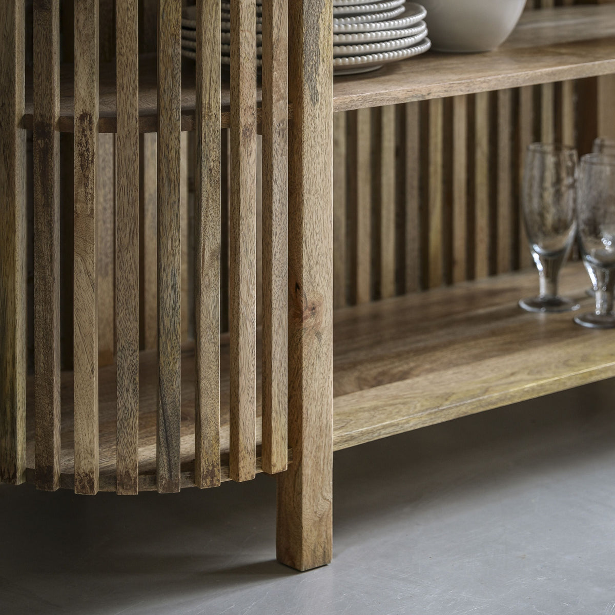 Herodsfoot Slatted Console Table 1400x400x700mm.