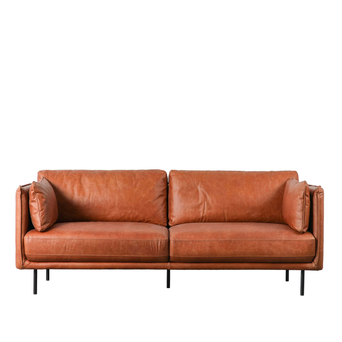Hillend Sofa Brown Leather.