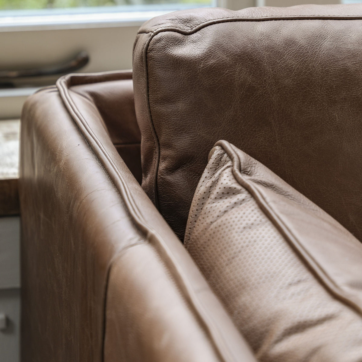 Hillend Sofa Brown Leather.