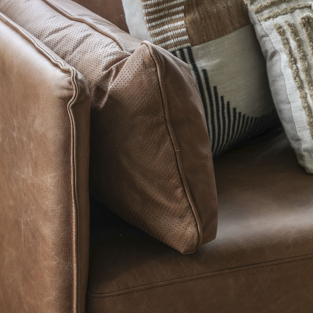Hillend Sofa Brown Leather.